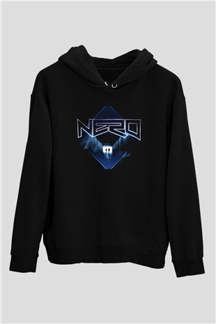 Nero Siyah Unisex Kapüşonlu Sweatshirt