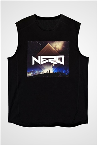 Nero Siyah Unisex Kolsuz Tişört