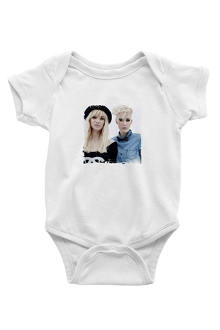 Nervo Baskılı Beyaz Bebek Body - Zıbın
