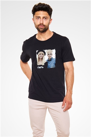 Nervo Baskılı Unisex Siyah Tişört