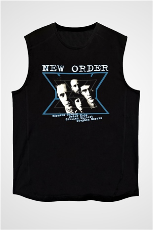 New Order Siyah Unisex Kolsuz Tişört