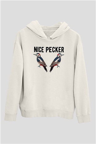 Nice PeckerBeyaz  Unisex Hoodie