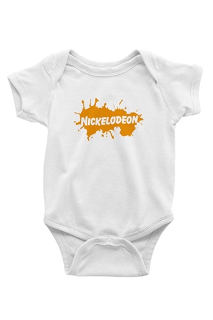 Nickelodeon Baskılı Beyaz Unisex Bebek Body - Zıbın