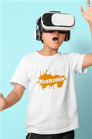 Nickelodeon Baskılı Beyaz Unisex Çocuk Tişört