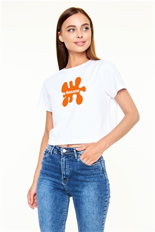Nickelodeon Beyaz  Crop Top Tişört