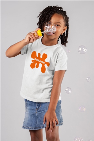 Nickelodeon Beyaz Unisex Çocuk Tişört
