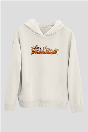 Nickelodeon Beyaz Unisex Hoodie
