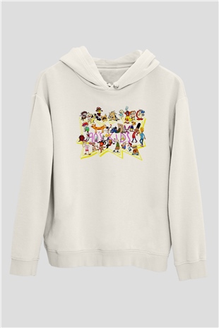 Nickelodeon Beyaz Unisex Hoodie