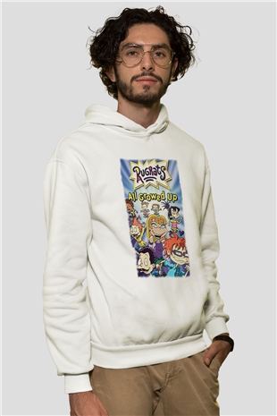 Nickelodeon Beyaz Unisex Hoodie