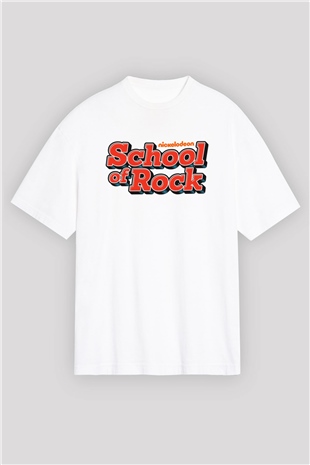 Nickelodeon Beyaz Unisex Oversize Tişört T-Shirt