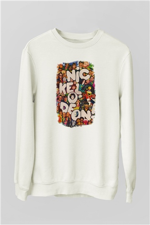 Nickelodeon Beyaz Unisex Sweatshirt