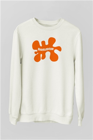 Nickelodeon Beyaz Unisex Sweatshirt