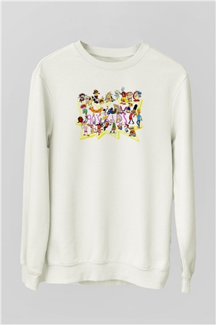 Nickelodeon Beyaz Unisex Sweatshirt