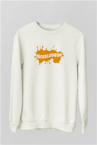 Nickelodeon Beyaz Unisex Sweatshirt