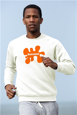 Nickelodeon Beyaz Unisex Sweatshirt