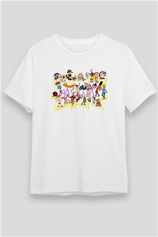 Nickelodeon Beyaz Unisex Tişört T-Shirt