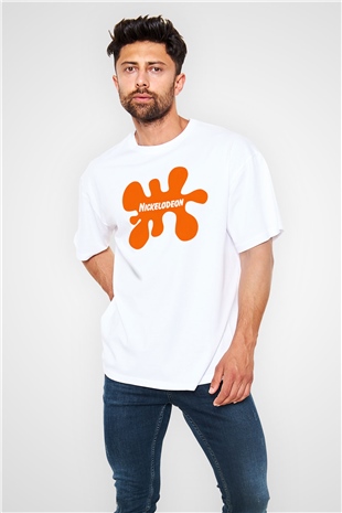 Nickelodeon Beyaz Oversize Tişört Oversize T-shirt