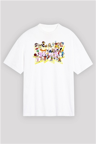 Nickelodeon Beyaz Oversize Tişört Oversize T-shirt