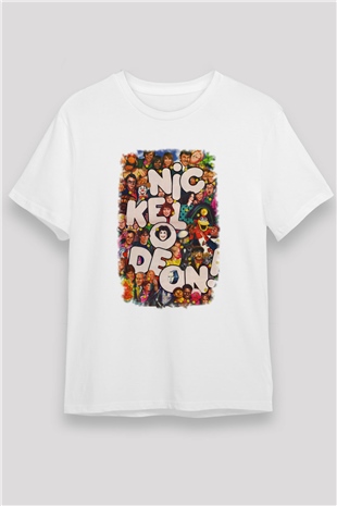 Nickelodeon Beyaz Unisex Tişört T-Shirt