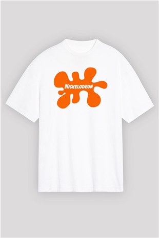 Nickelodeon Beyaz Oversize Tişört Oversize T-shirt