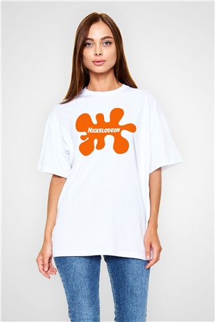 Nickelodeon Beyaz Oversize Tişört Oversize T-shirt