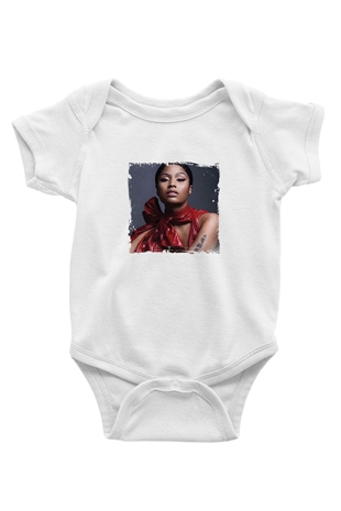 Nicki Minaj Baskılı Unisex Beyaz Bebek Body - Zıbın