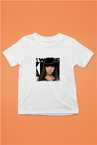 Nicki Minaj Baskılı Unisex Beyaz Çocuk Tişört