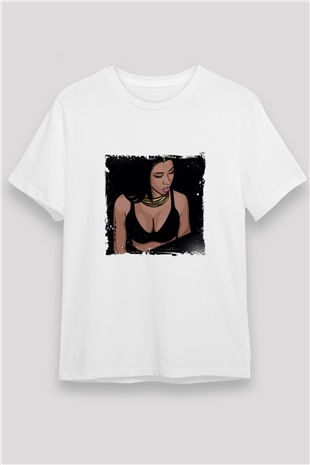 Nicki Minaj Baskılı Unisex Beyaz Tişört