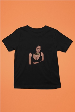 Nicki Minaj Baskılı Unisex Siyah Çocuk Tişört