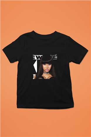 Nicki Minaj Baskılı Unisex Siyah Çocuk Tişört