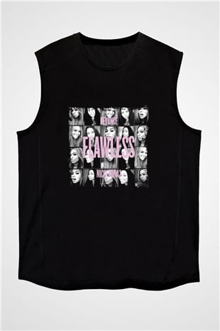 Nicki Minaj Baskılı Unisex Siyah Kolsuz Tişört