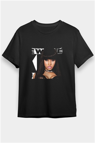 Nicki Minaj Baskılı Unisex Siyah Tişört