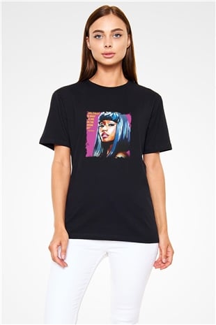 Nicki Minaj Baskılı Unisex Siyah Tişört
