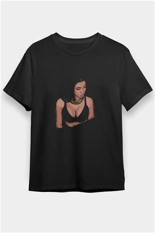 Nicki Minaj Baskılı Unisex Siyah Tişört