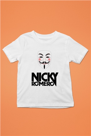 Nicky Romero Baskılı Beyaz Unisex Çocuk Tişört