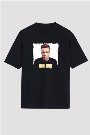 Nicky Romero Baskılı Unisex Oversize Siyah Tişört