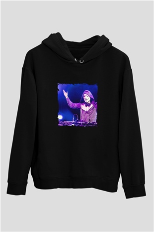 Nicky Romero Baskılı Unisex Siyah Hoodie