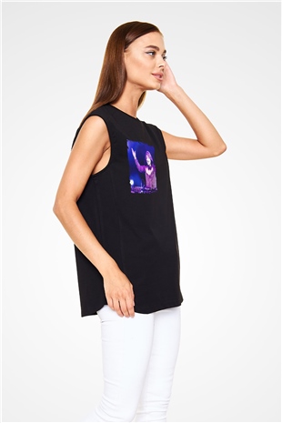 Nicky Romero Baskılı Unisex Siyah Kolsuz Tişört
