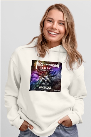 Nicky Romero Beyaz Unisex Kapüşonlu Sweatshirt