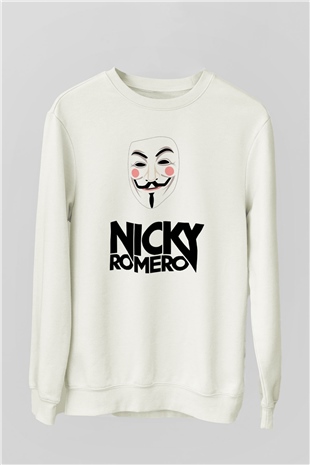 Nicky Romero Beyaz Unisex Sweatshirt