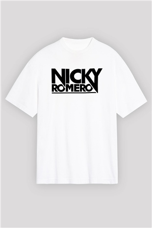 Nicky Romero Beyaz Oversize Tişört Oversize T-shirt - TişörtFabrikası