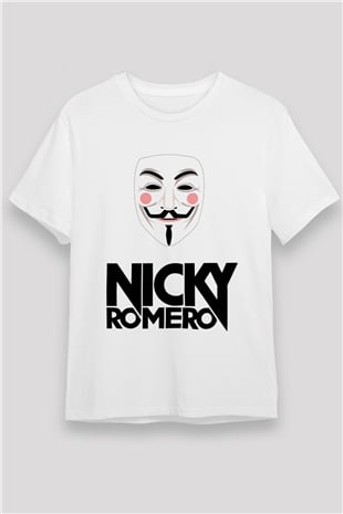 Nicky Romero Beyaz Unisex Tişört T-Shirt - TişörtFabrikası