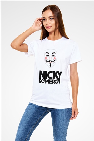 Nicky Romero Beyaz Unisex Tişört T-Shirt - TişörtFabrikası