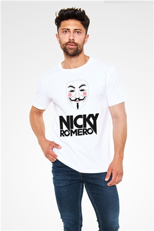 Nicky Romero Beyaz Unisex Tişört T-Shirt - TişörtFabrikası