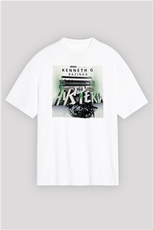 Nicky Romero Beyaz Oversize Tişört Oversize T-shirt - TişörtFabrikası