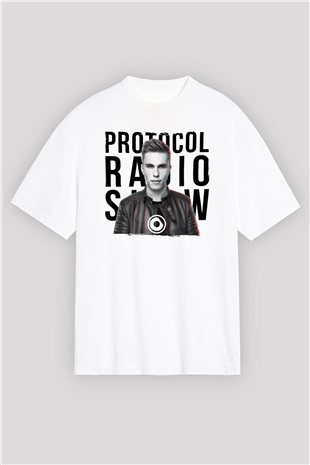 Nicky Romero Beyaz Oversize Tişört Oversize T-shirt - TişörtFabrikası