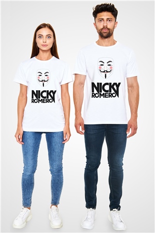Nicky Romero Beyaz Unisex Tişört T-Shirt - TişörtFabrikası