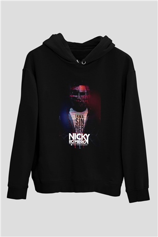 Nicky Romero Siyah Unisex Kapüşonlu Sweatshirt