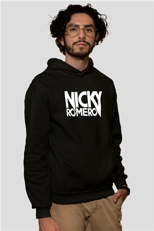 Nicky Romero Siyah Unisex Kapüşonlu Sweatshirt