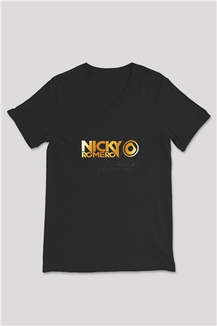 Nicky Romero Siyah Unisex V Yaka Tişört